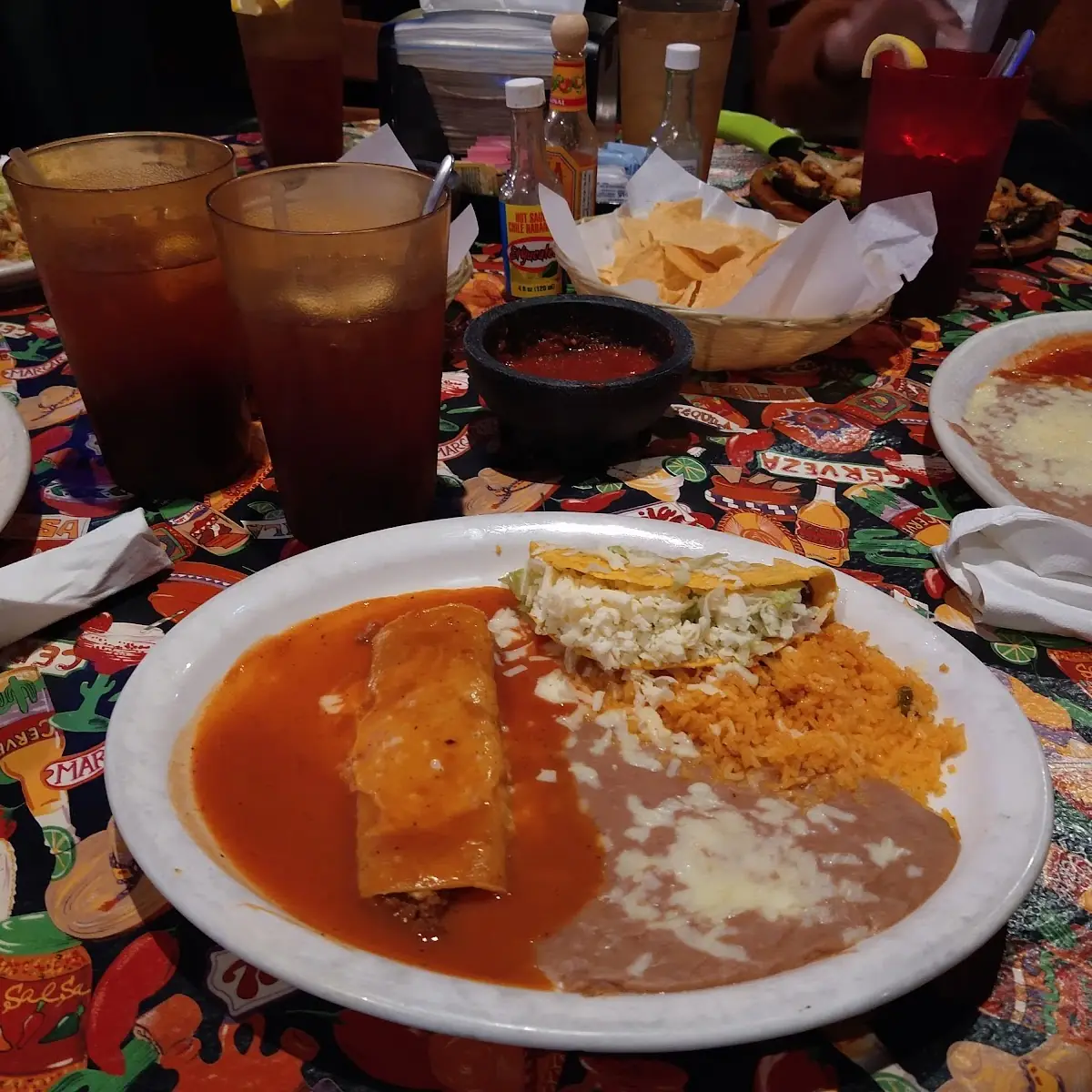 Chile Relleno Taco Rice and Beans