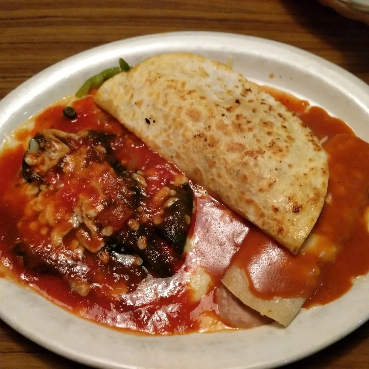 Vegetarian Chile Relleno Cheese Quesadilla