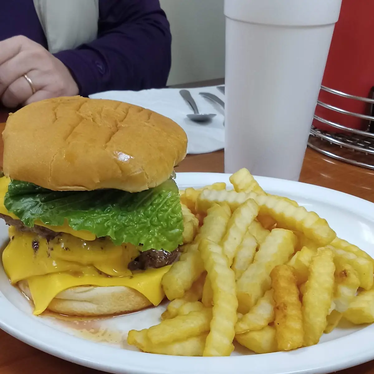 Double Burger & Fries