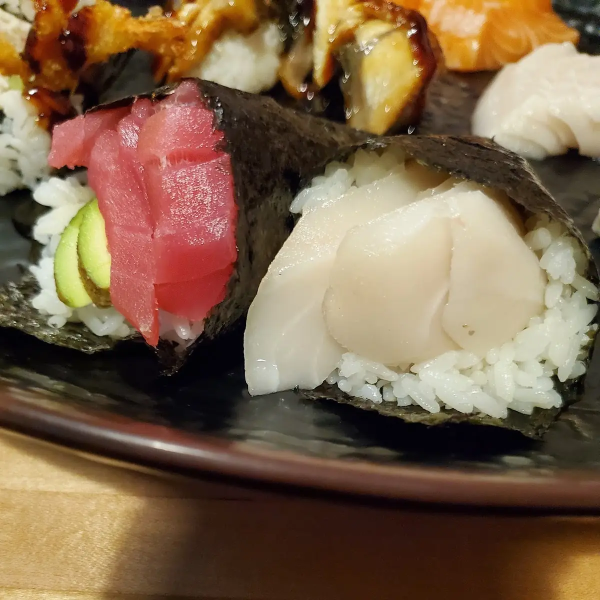 White Tuna Hand Roll and Tuna Hand Roll