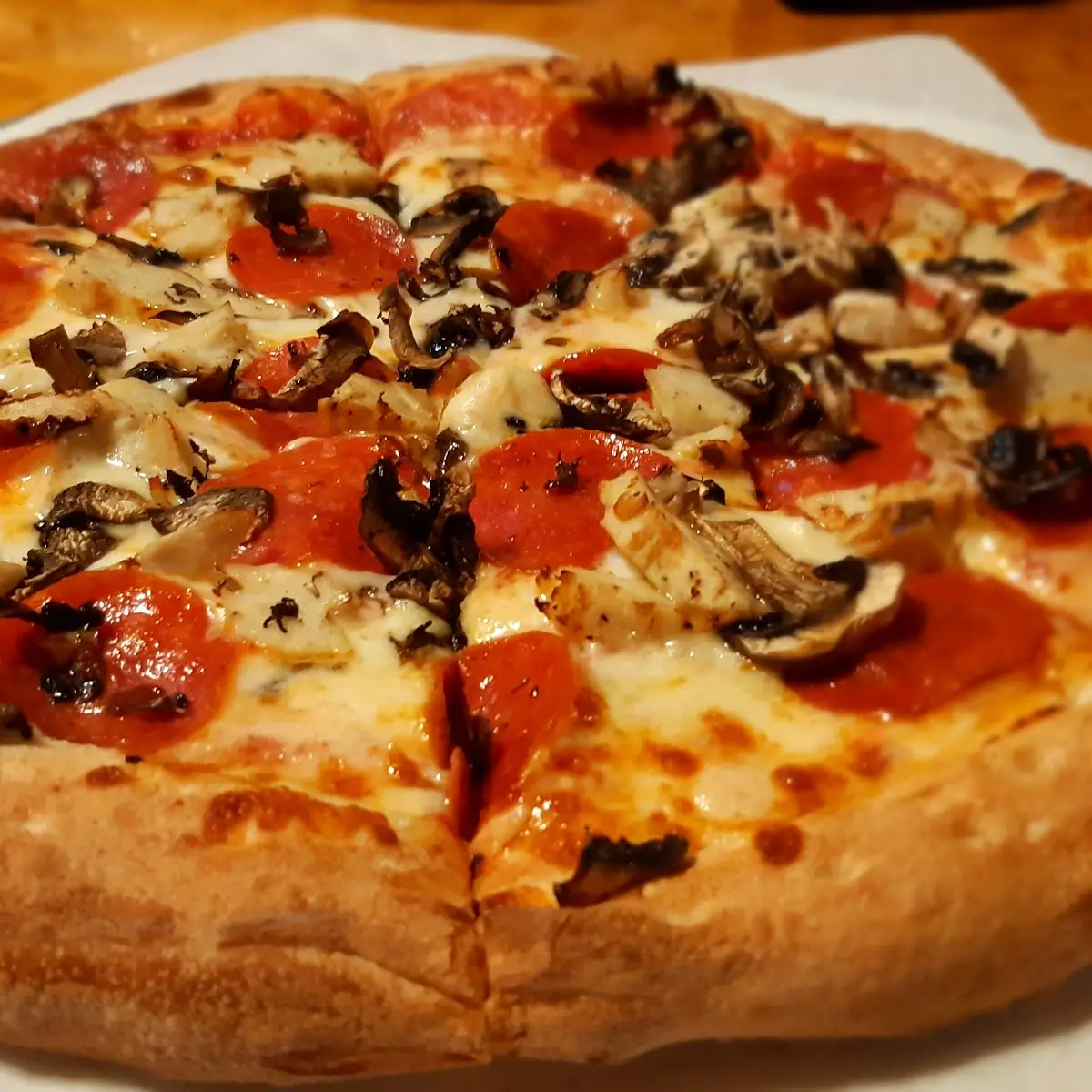 Mushroom Chicken & Pepperoni Pizza