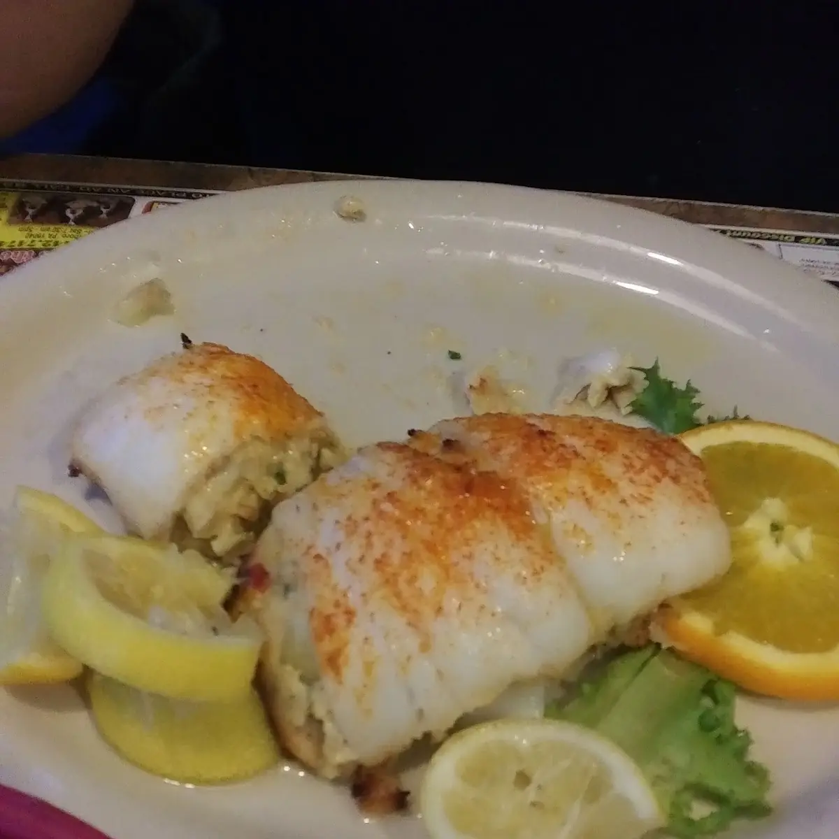 Stuffed Flounder Platter