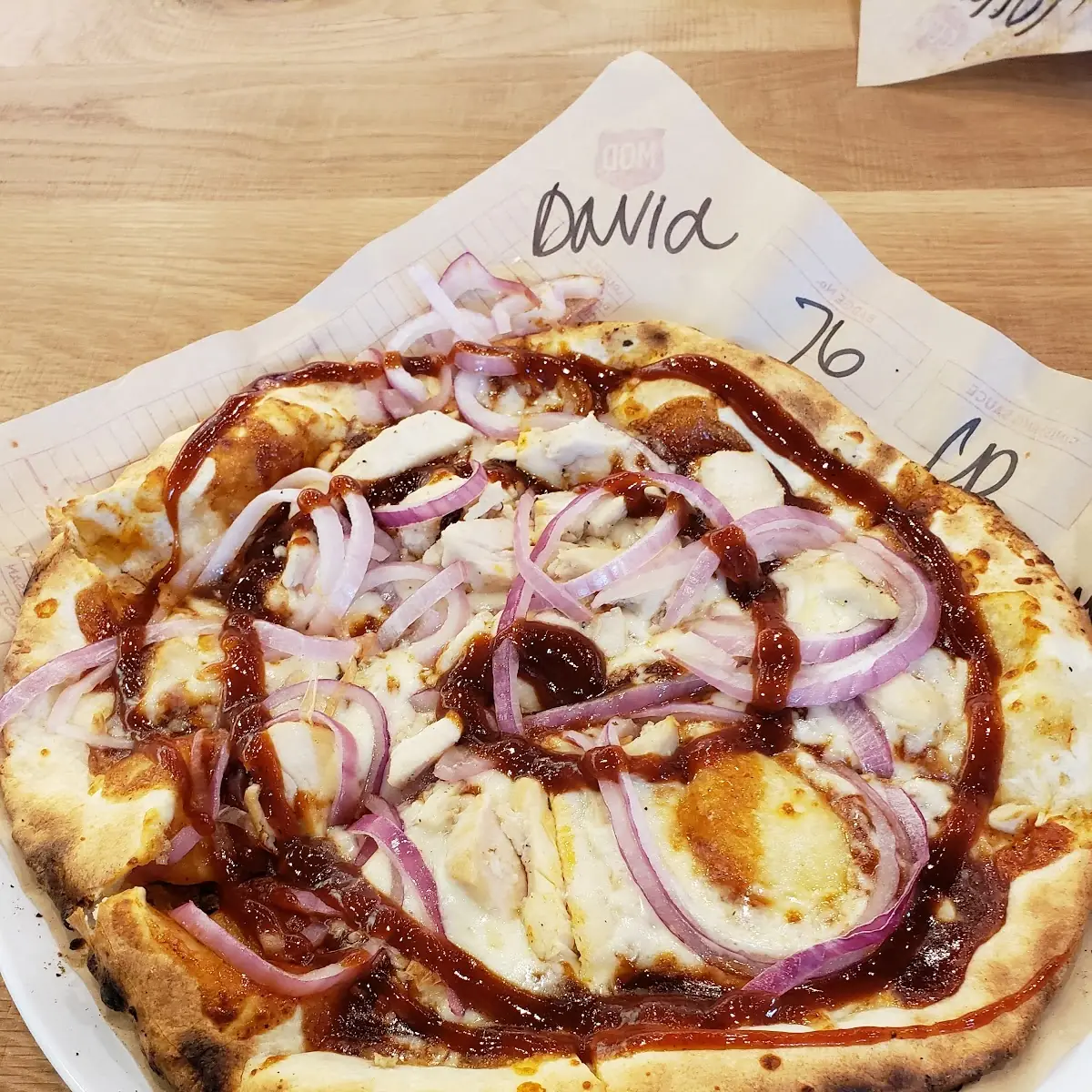 Caspian BBQ Chicken Red Onion Mozzarella