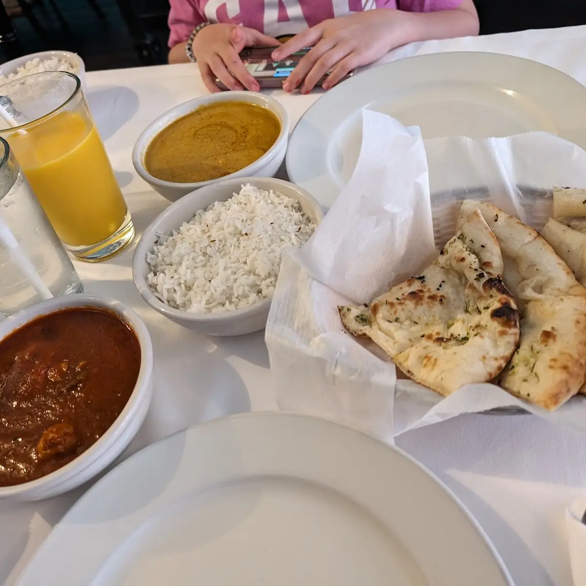 Butter Chicken Naan Chicken Vindaloo Basmati Rice