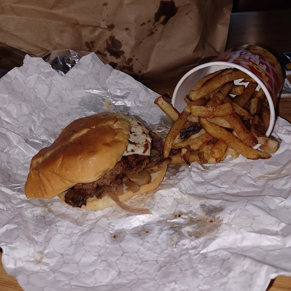 Mushroom Swiss Burger Combo