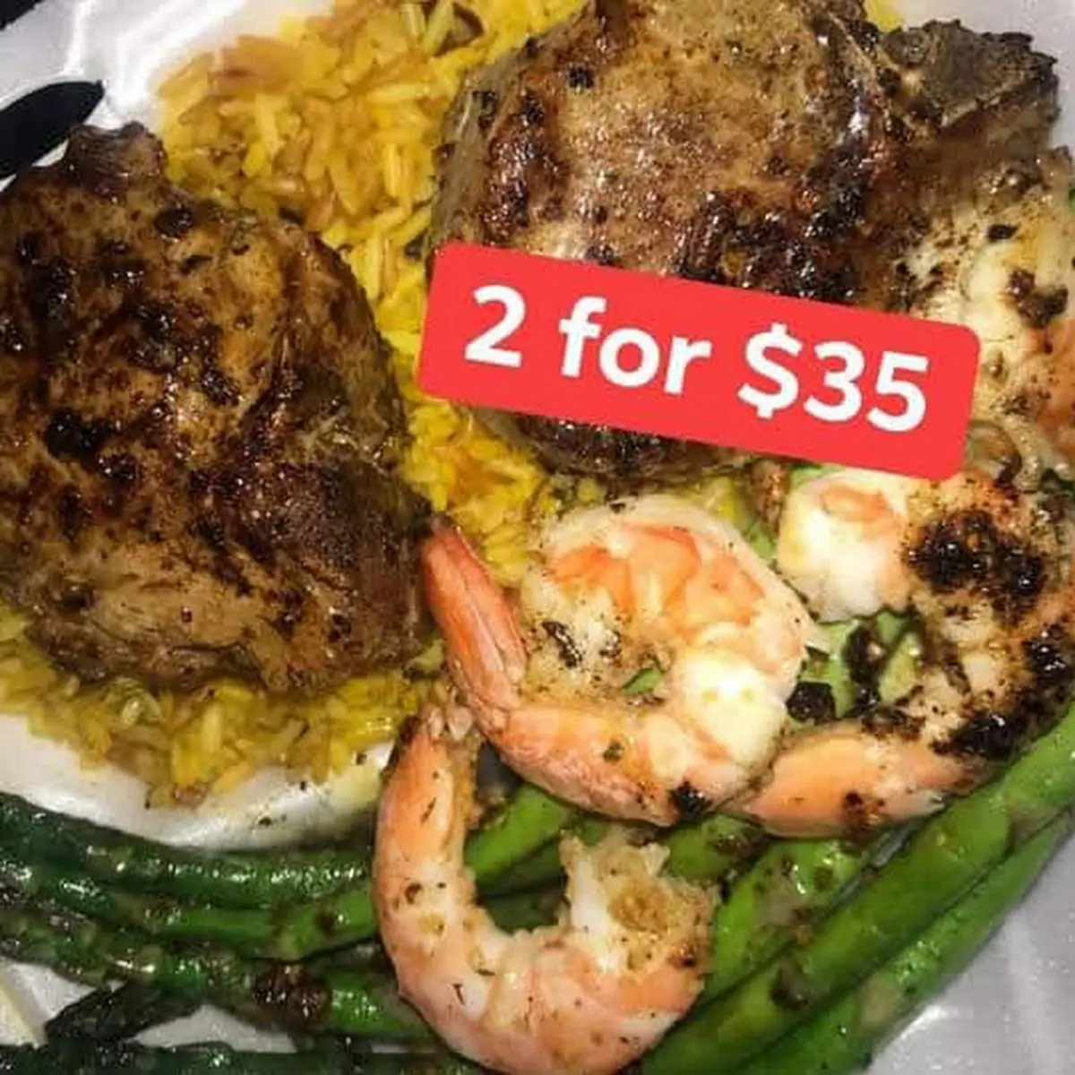 Lamb Chops Yellow Rice