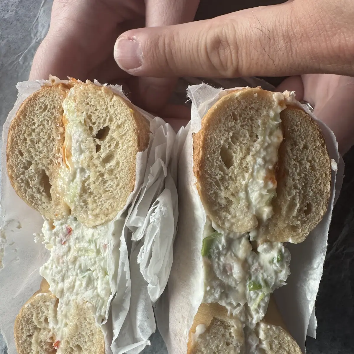 Crab Rangoon Bagel Sandwich