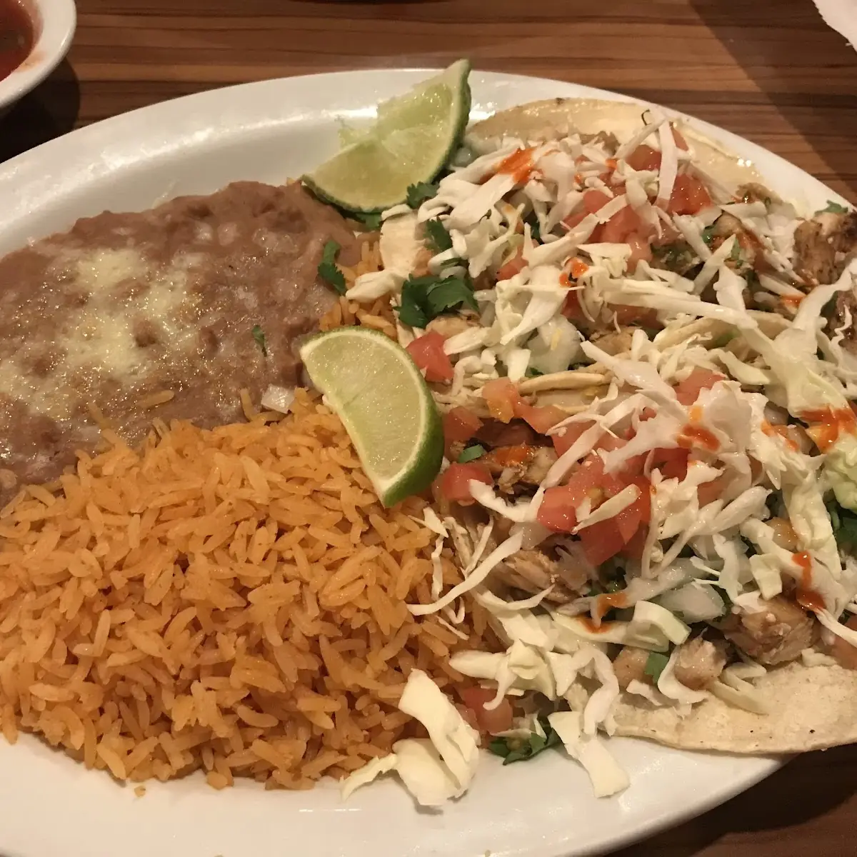 One Cheese Enchilada and One Bean Tostada