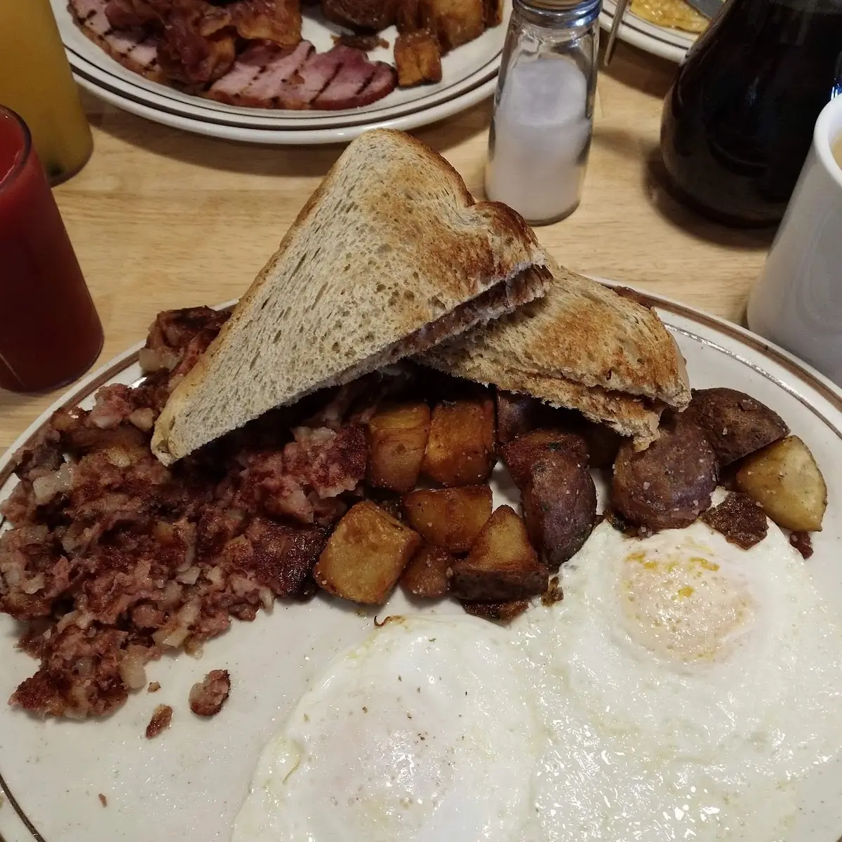 Breakfast Platter with Eggs and Biscuits