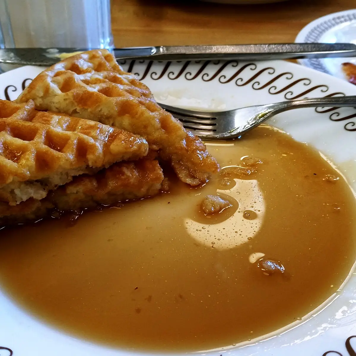 Belive It or not I Ordered Bacon and a Waffle Came with It the Waffle Was Great