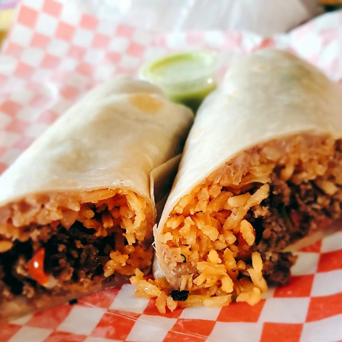 8. Beef Burrito & Cheese Enchilada