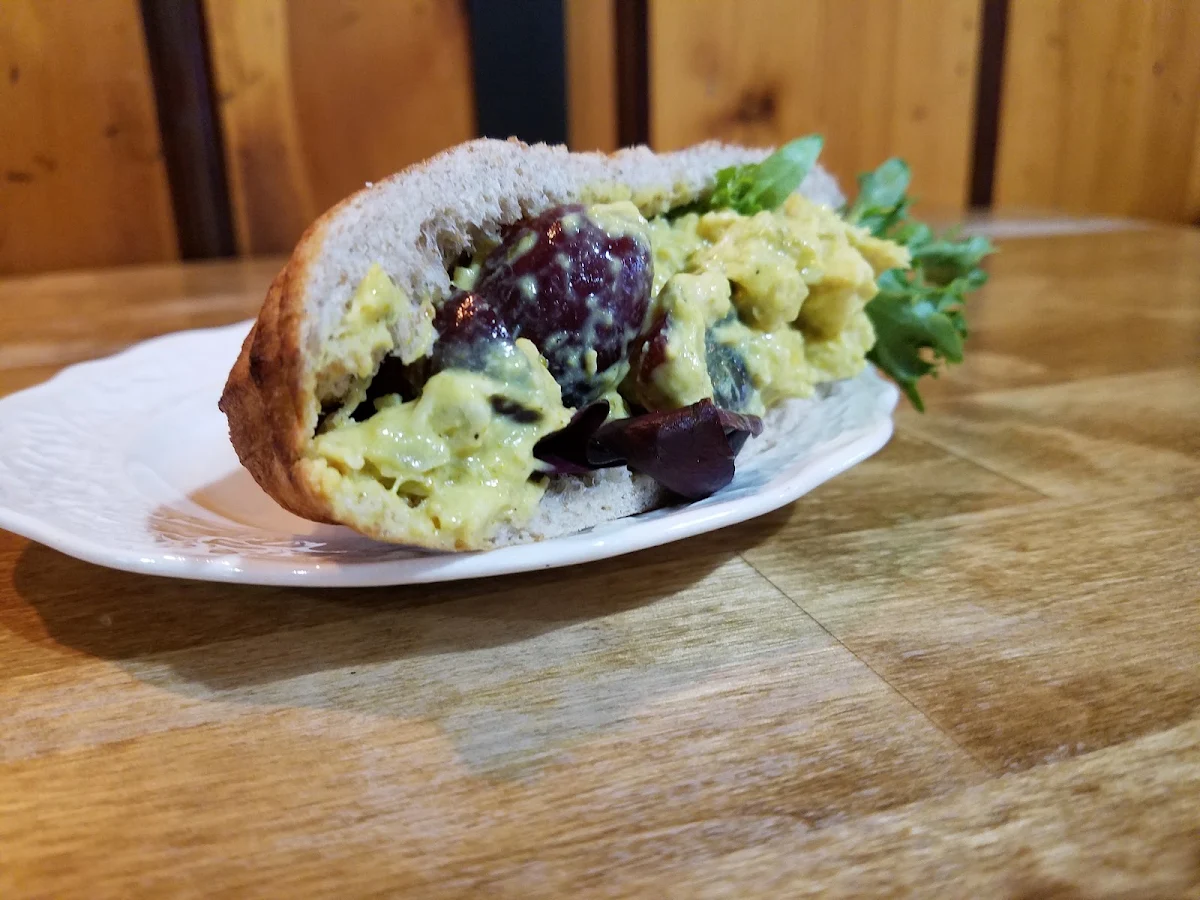Curry Chicken Salad on Pita
