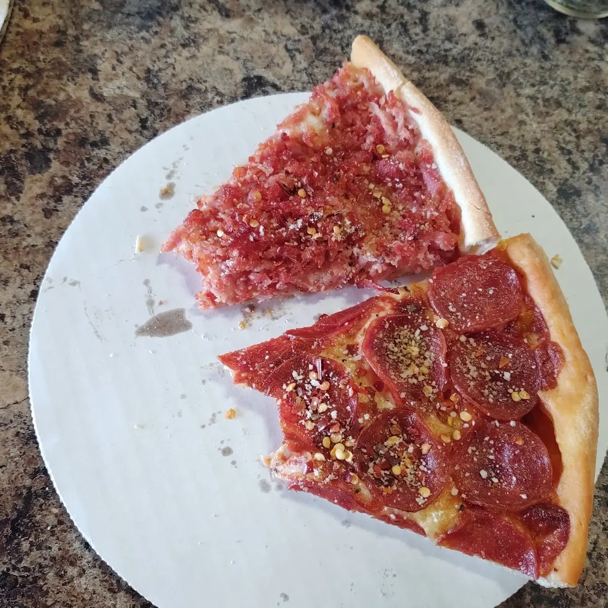 Canadian Bacon and Pepperoni Pizza