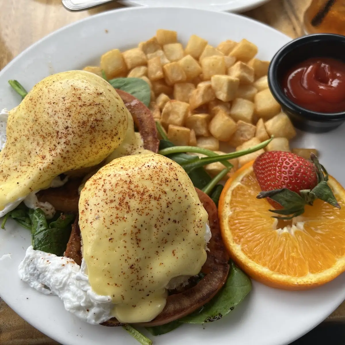 Seafood Cake Benedict