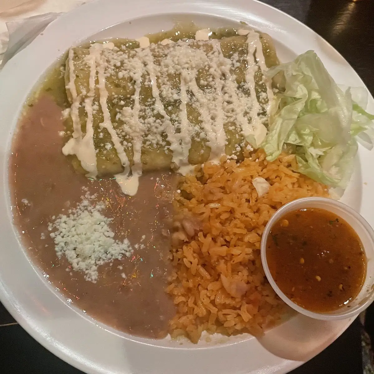 Cheese Enchilada Verde