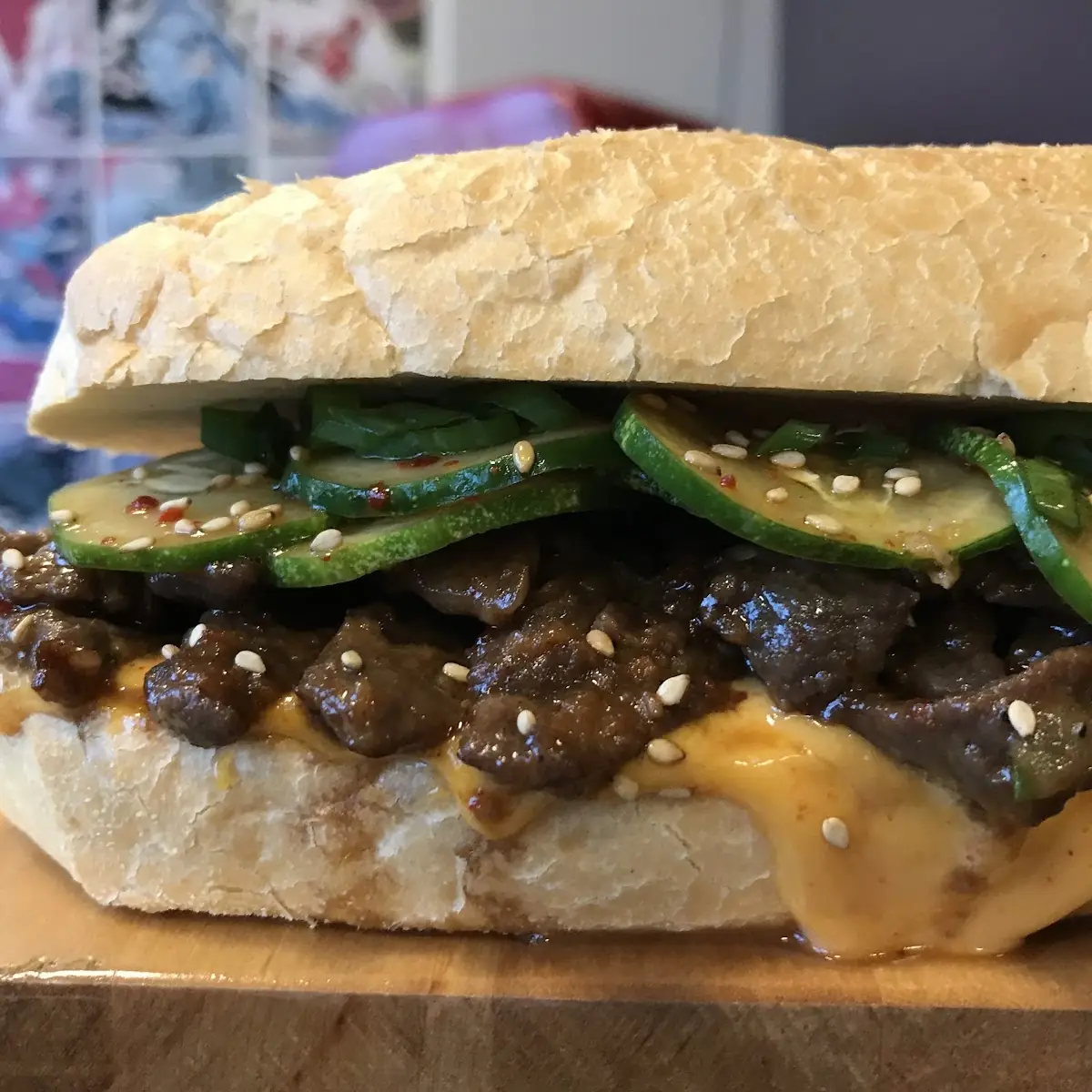 Korean Marinated Steak Sandwich