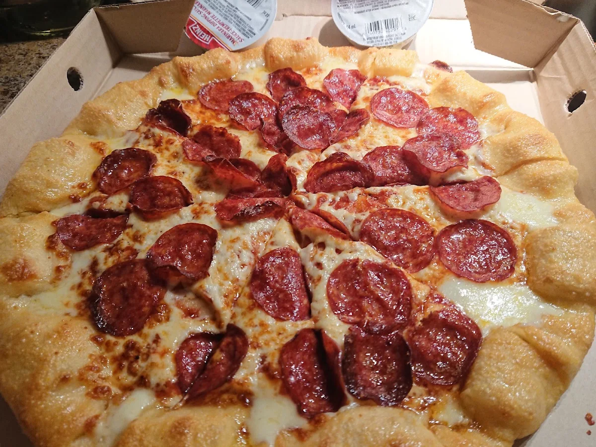 Pepperoni Pizza with 3 Cheese Stuffed Crust
