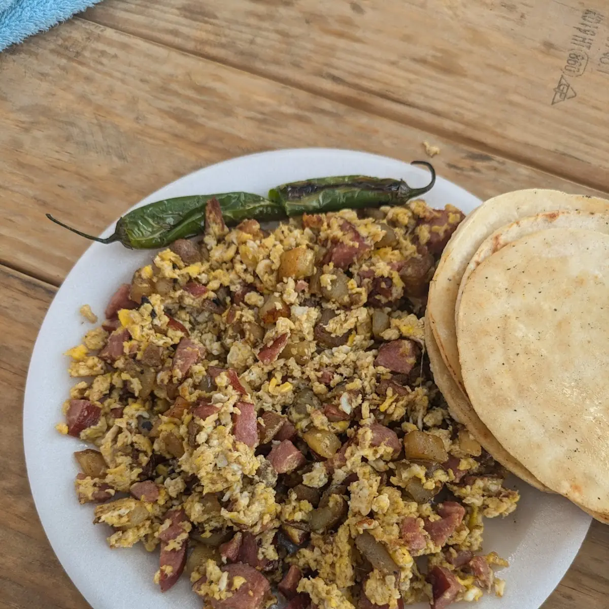 Breakfast Burrito Spice Egg Chorizo and Egg