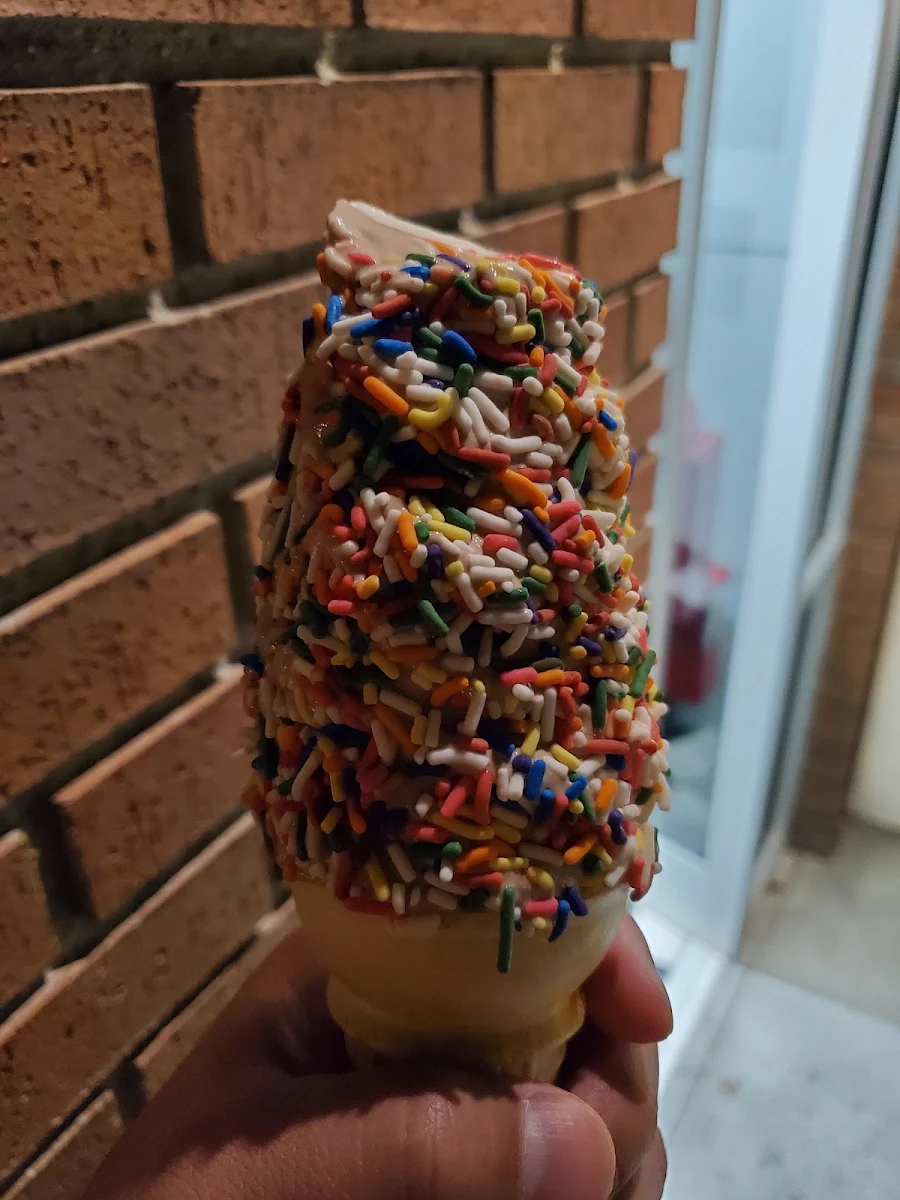 Swirl Cone Chocolate & Vanilla with Rainbow Sprinkles