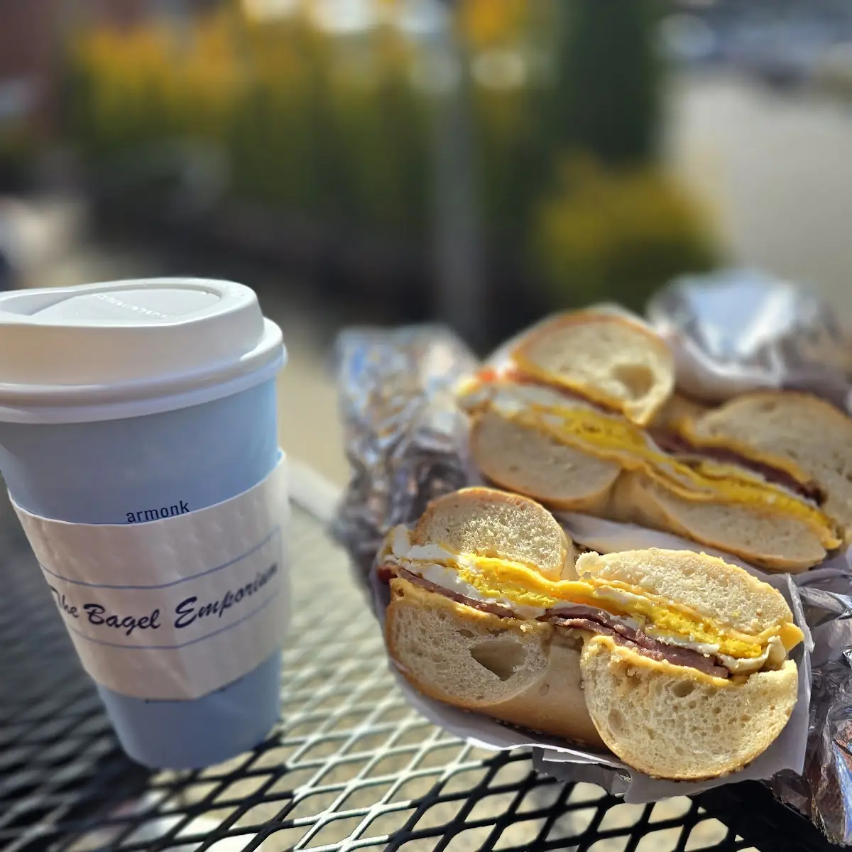 Bacon Egg and Cheese on a Plain Bagel