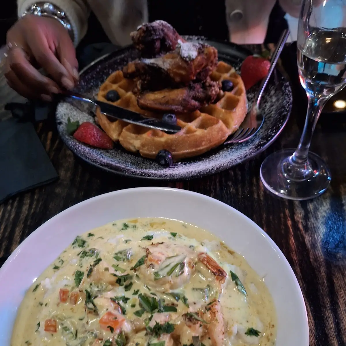 Shrimp & Grits Chicken & Waffle