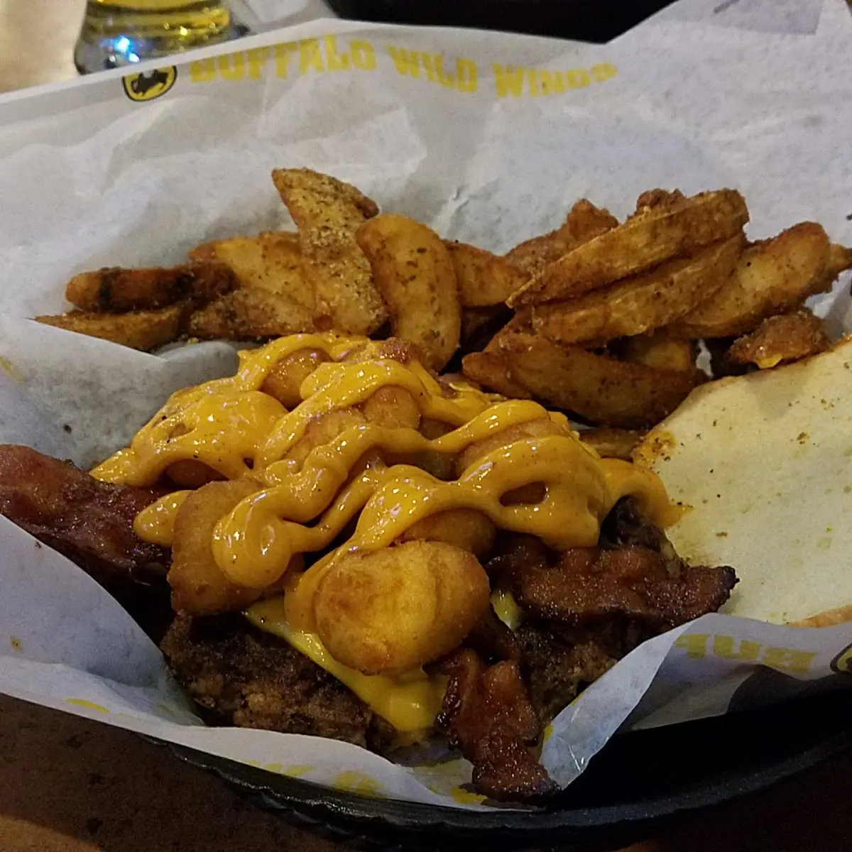 Cheese Curd Bacon Burger