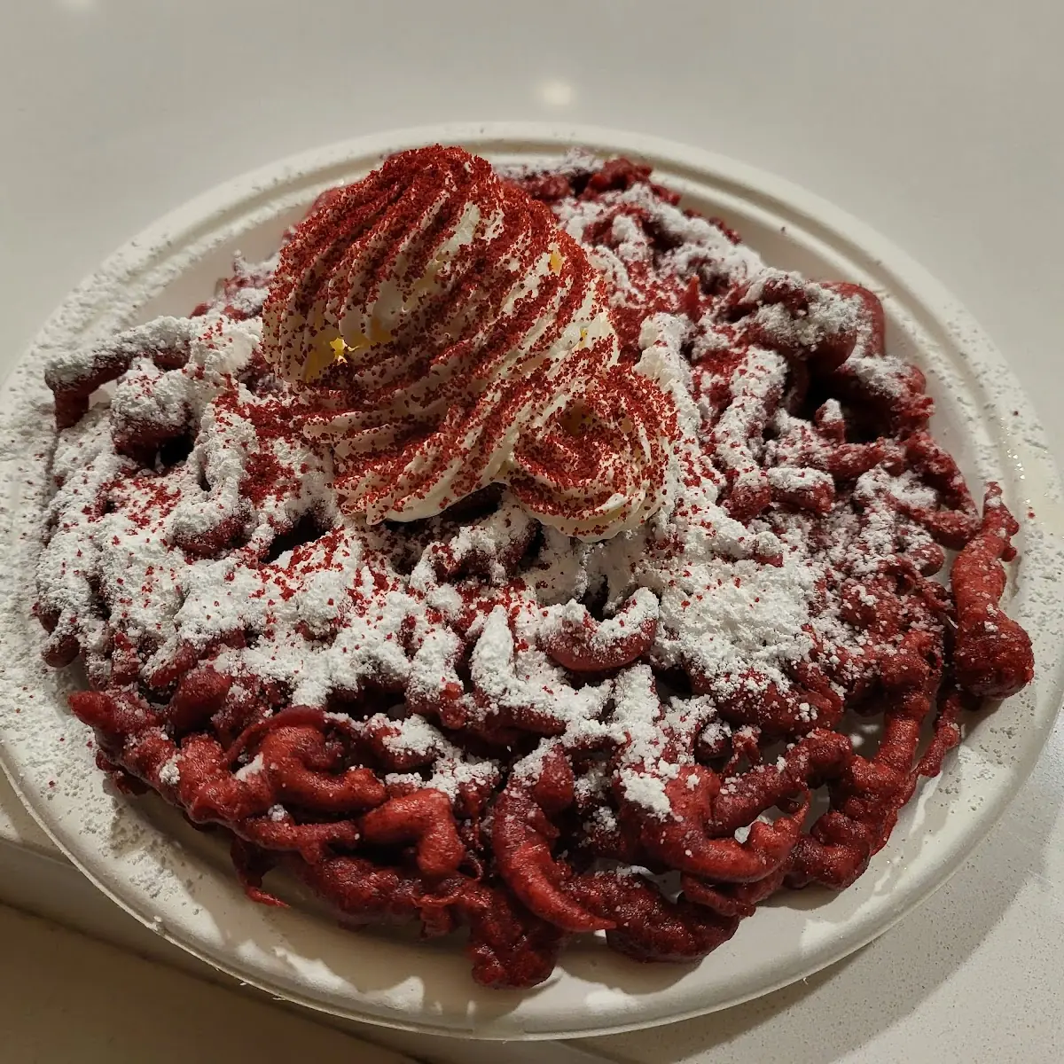 Red Velvet Funnel Cake
