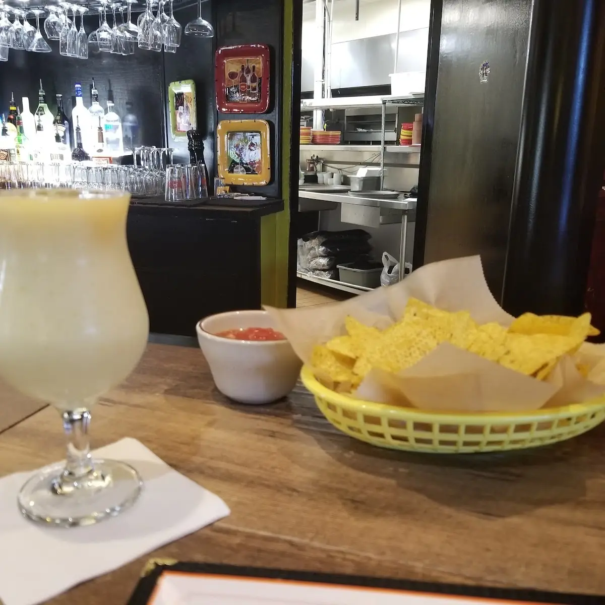 Chips and Salsa with My Pina Colada