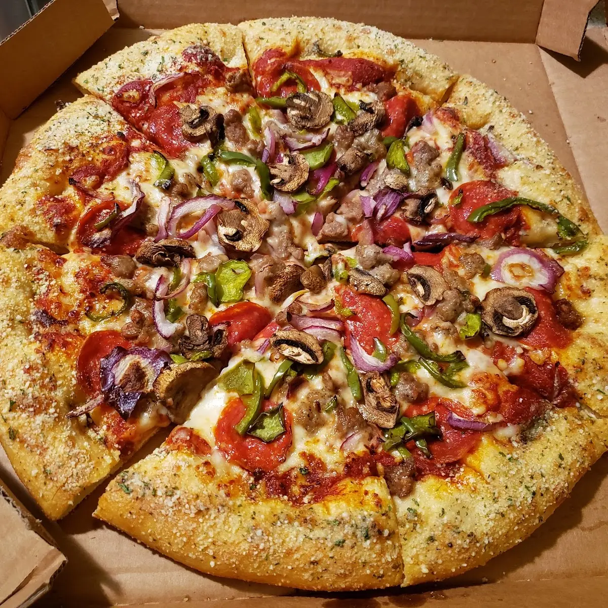 Supreme Pizza with Stuffed Crust