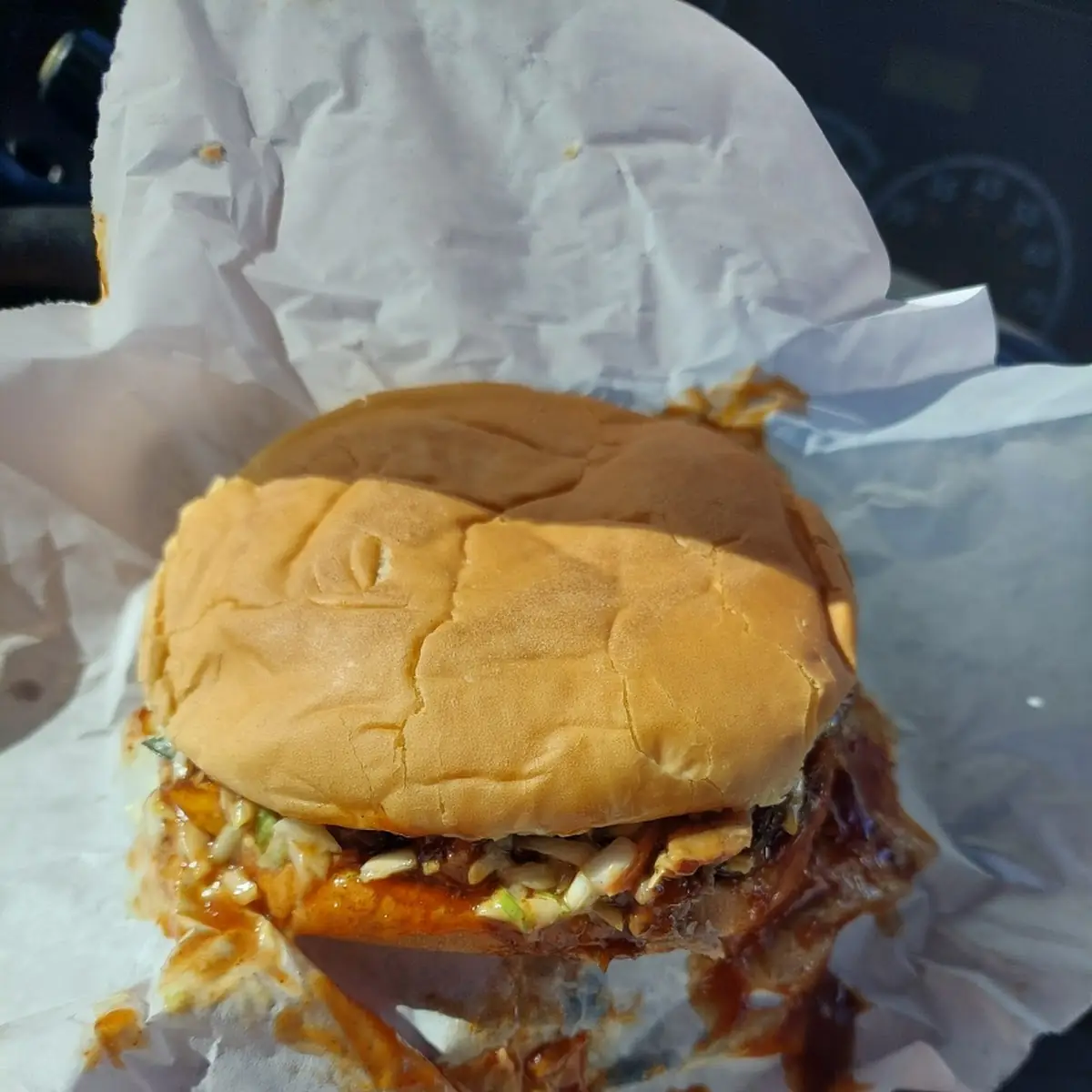 Chopped BBQ Sandwich with Beans