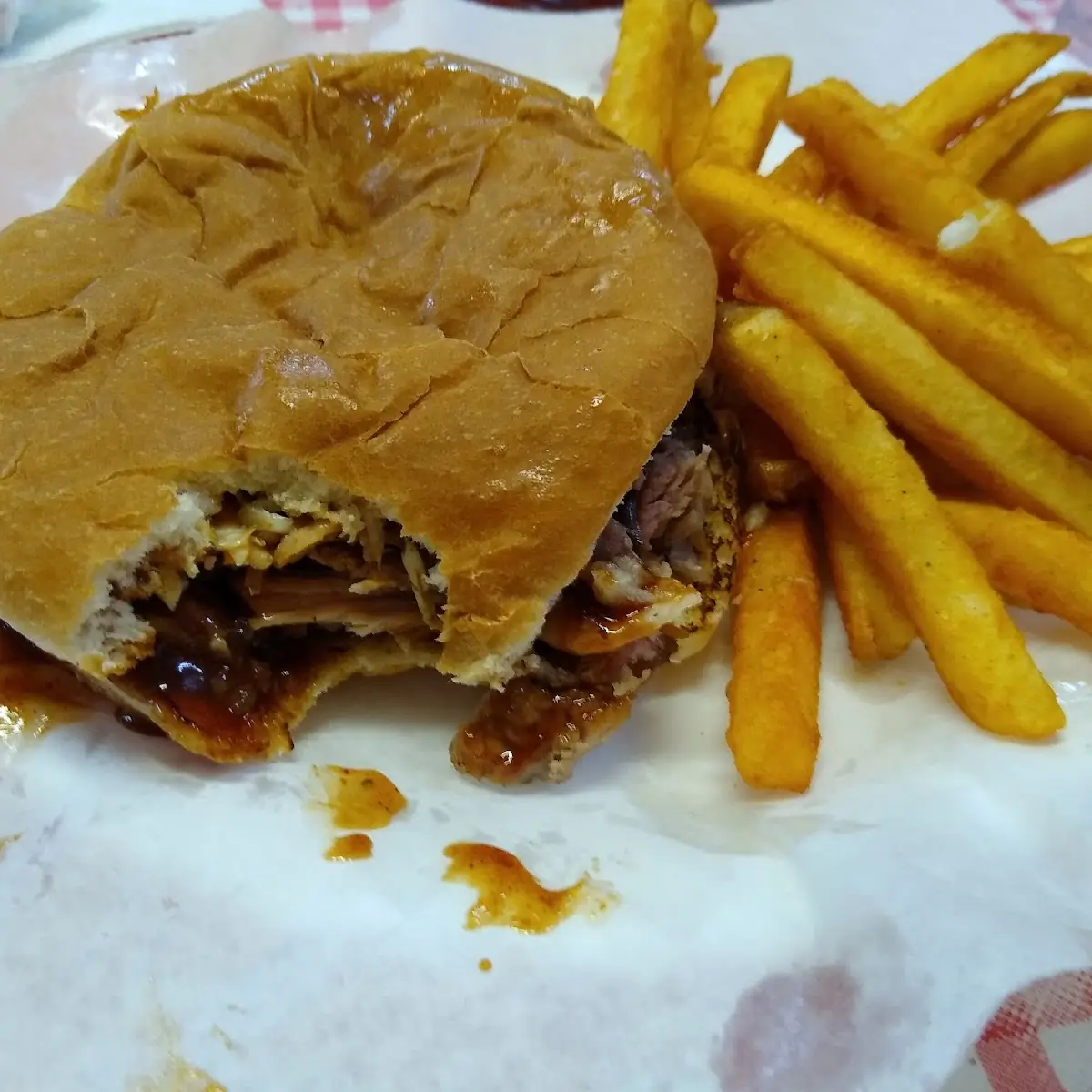 Pulled Pork Sandwich with Cajun Fries
