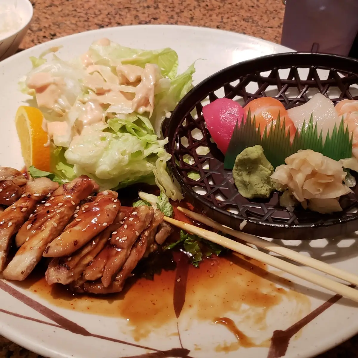 Sushi and Chicken Teriyaki Combo
