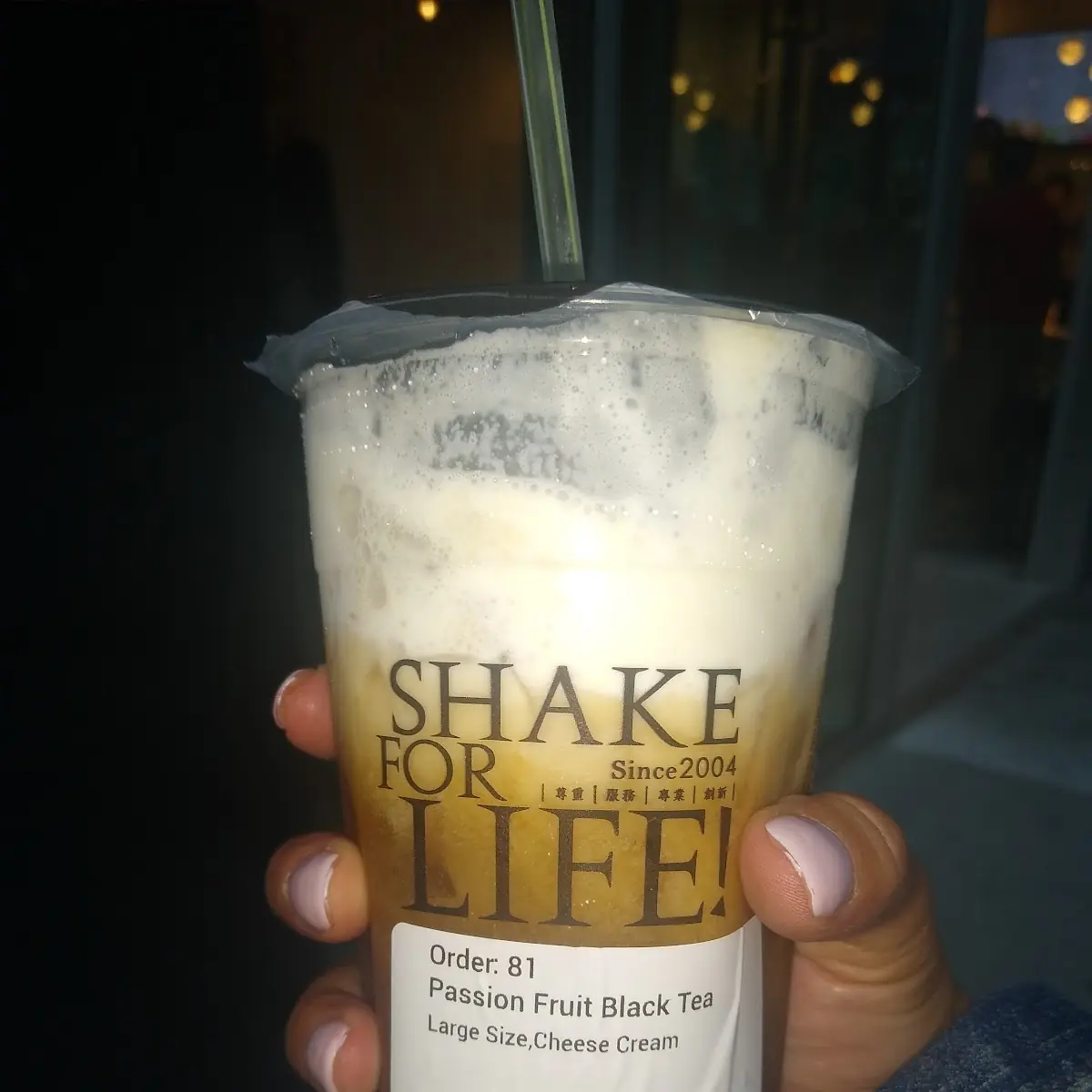 Passion Fruit Black Tea with Cheese Foam