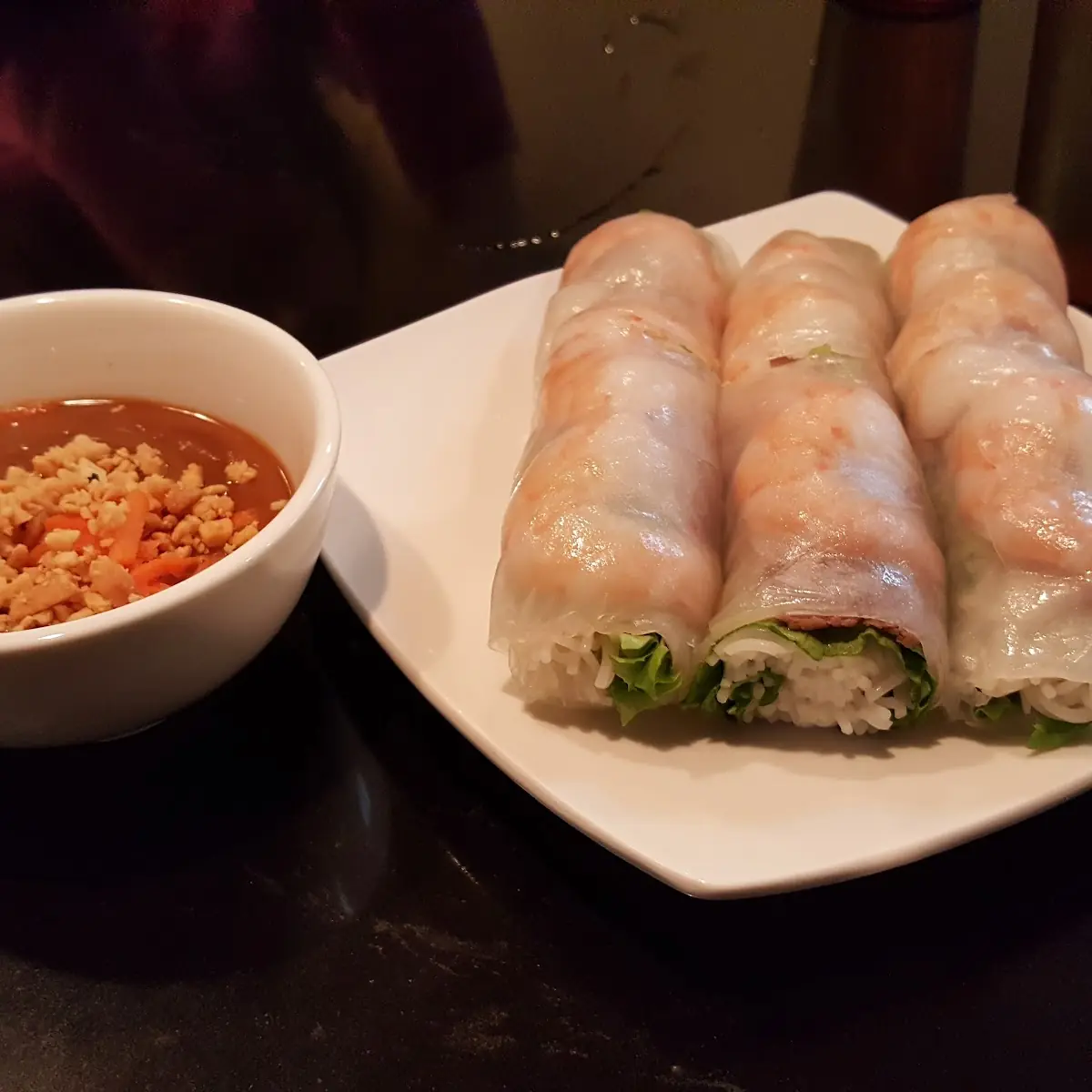 Shrimp Spring Rolls with Peanut Sauce