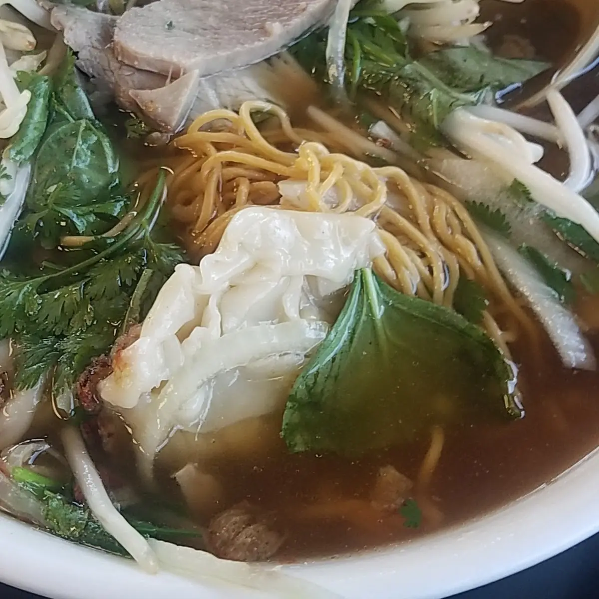 Wonton Soup with Egg Noodles