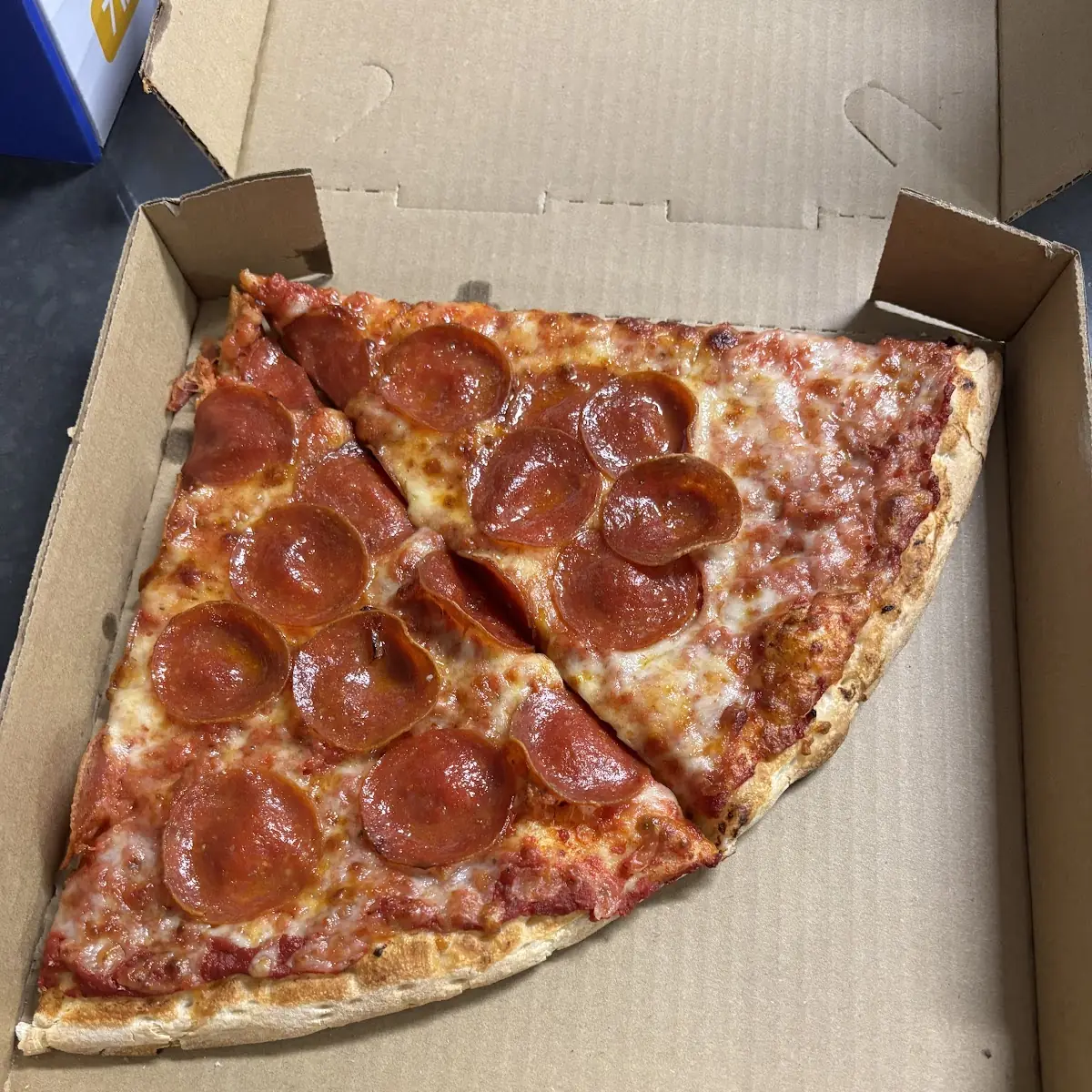 Pepperoni Pizza Slice with Drink