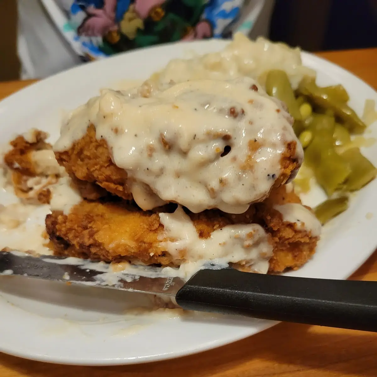 Country Fried Steak Mashed Potatoes Buttered Corn