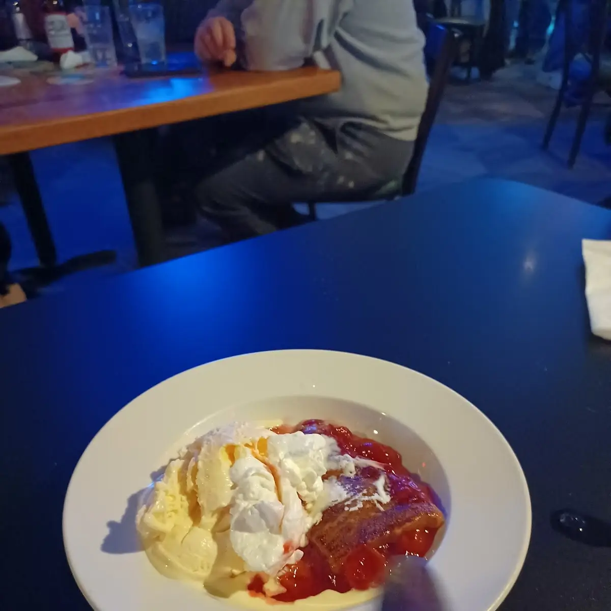 Blackberry Cobbler and Ice Cream