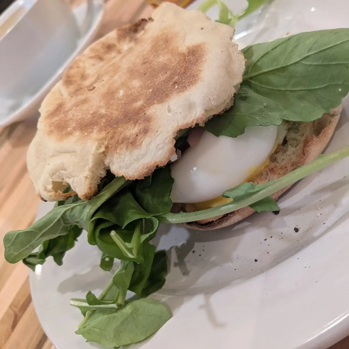 The Arugula & Chevre Breakfast Sandwich
