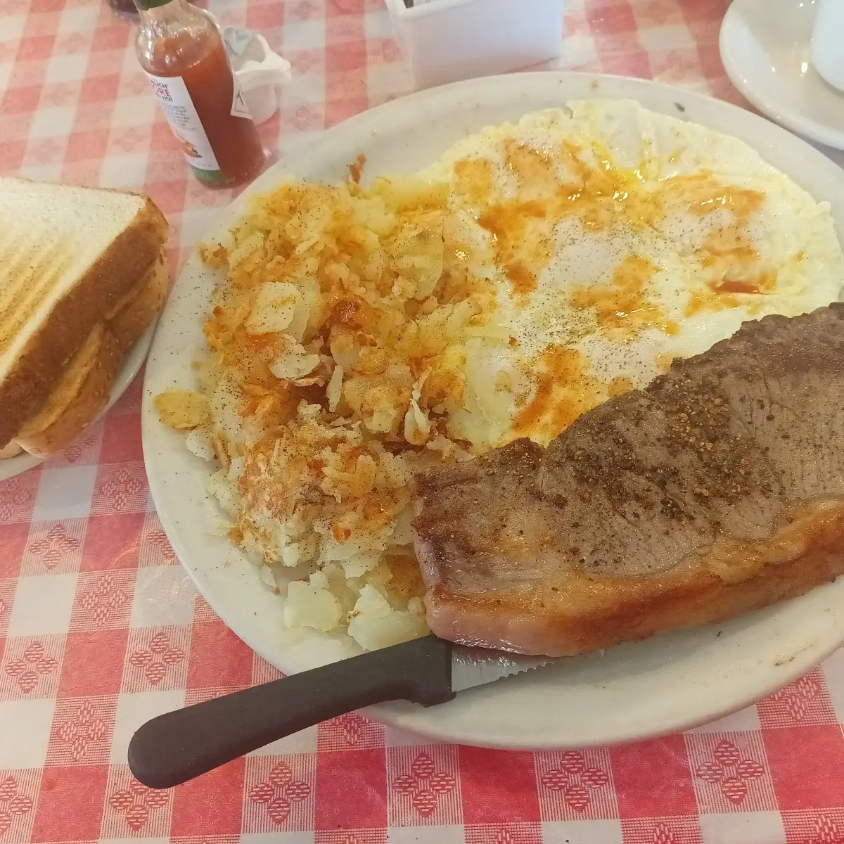 New York Strip Hash Browns & Eggs