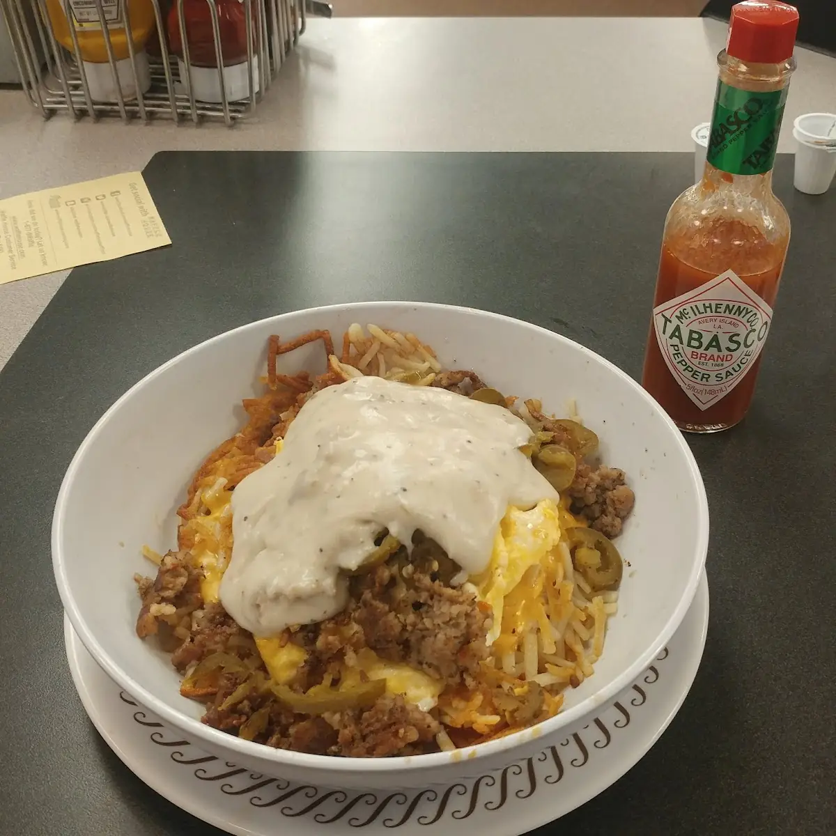 Scrambled Egg Cheese Sausage Hash Brown Bowl