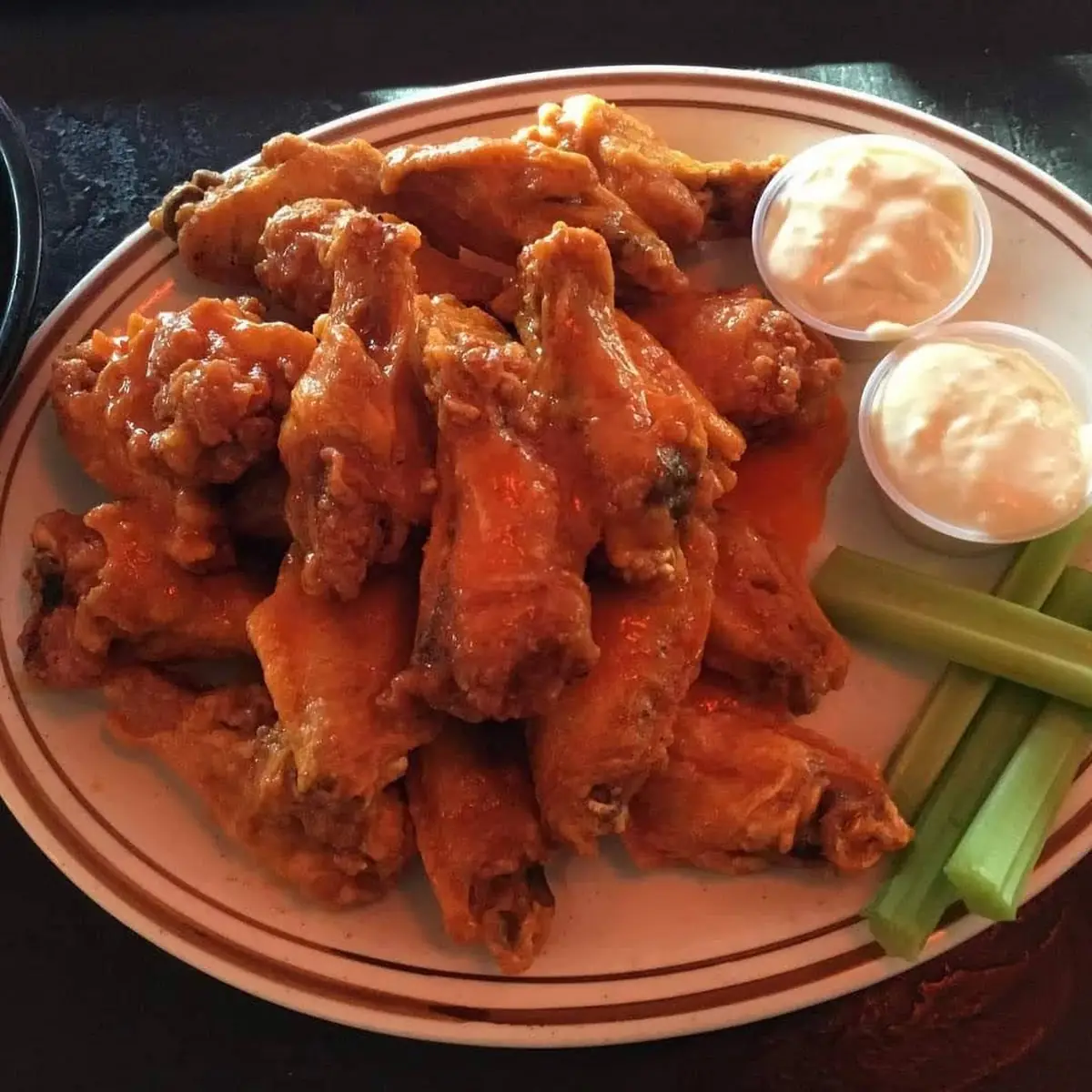 Chicken Wings with Blue Cheese and Celery
