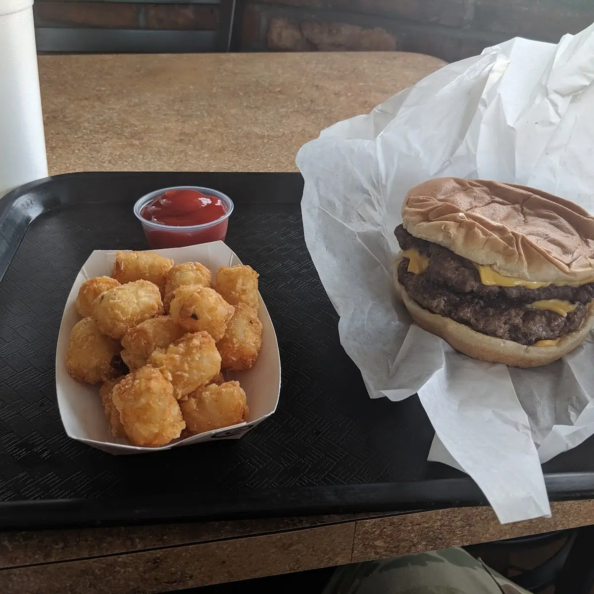 Double Cheeseburger and Fries