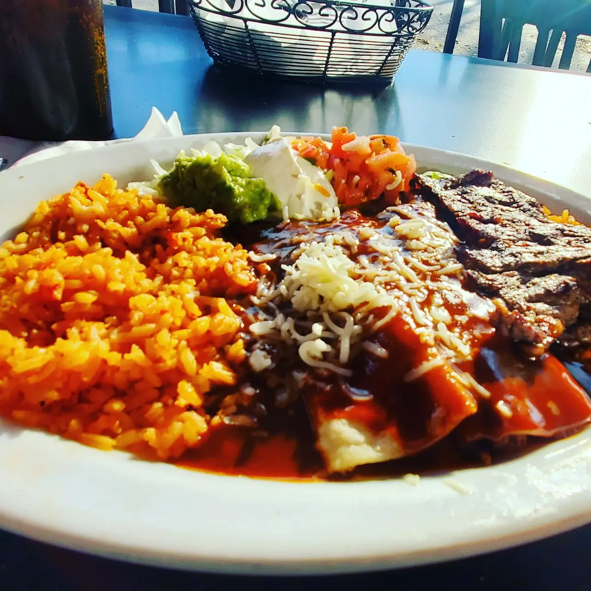 Carne Asada & Dos Enchiladas