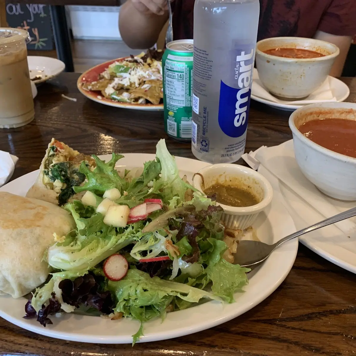 Veggie Burrito with Salad