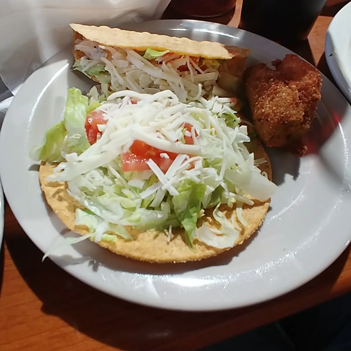 Chicken Taco and Tostada