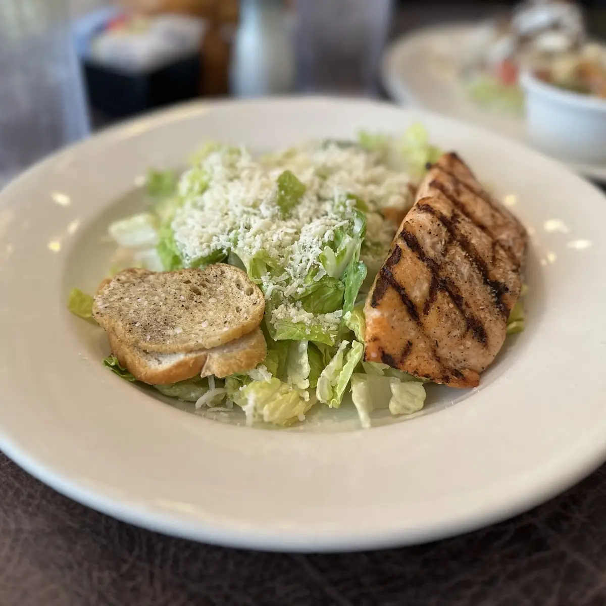 Cesar Salad with Grilled Salmon
