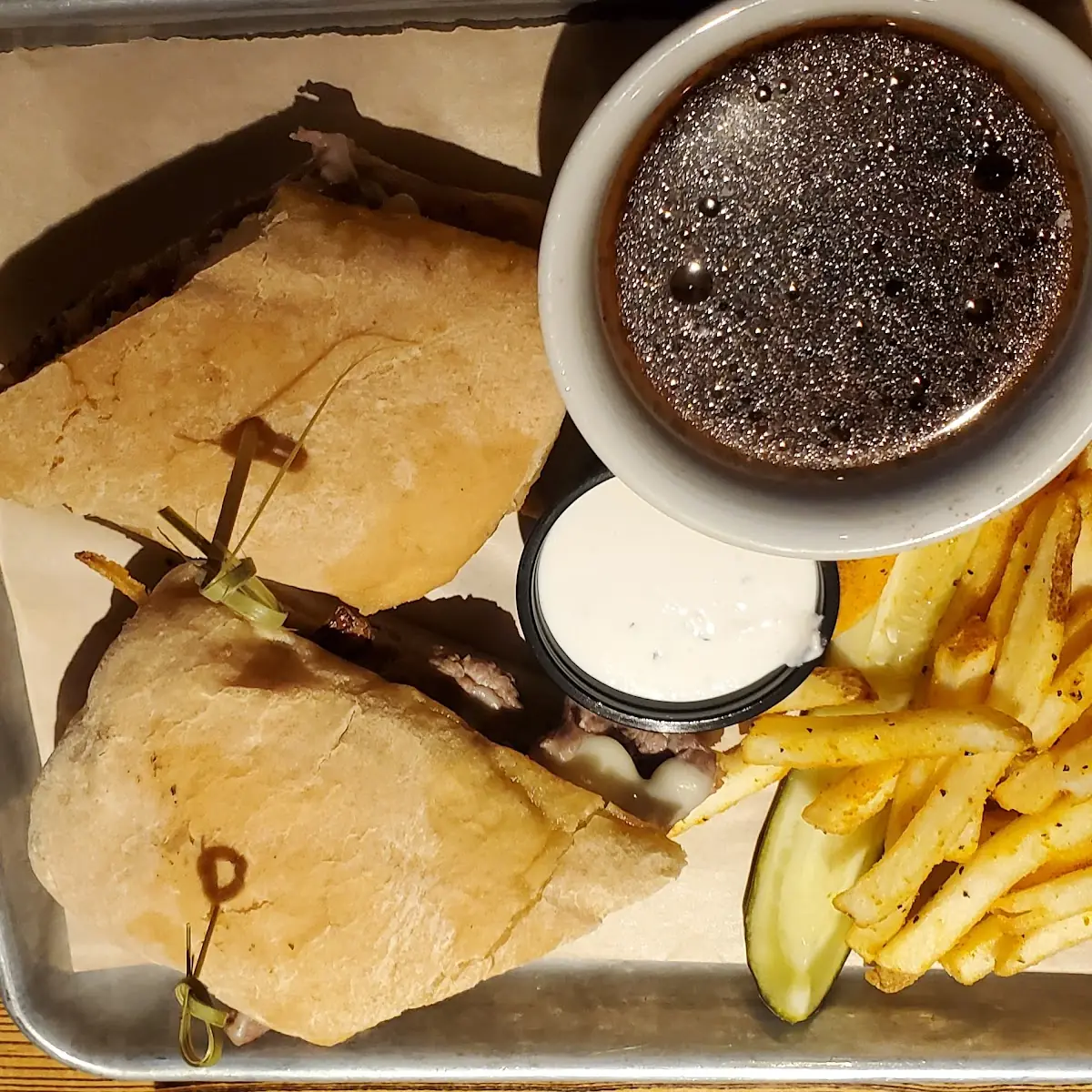 Roast Beef Dip and Fries