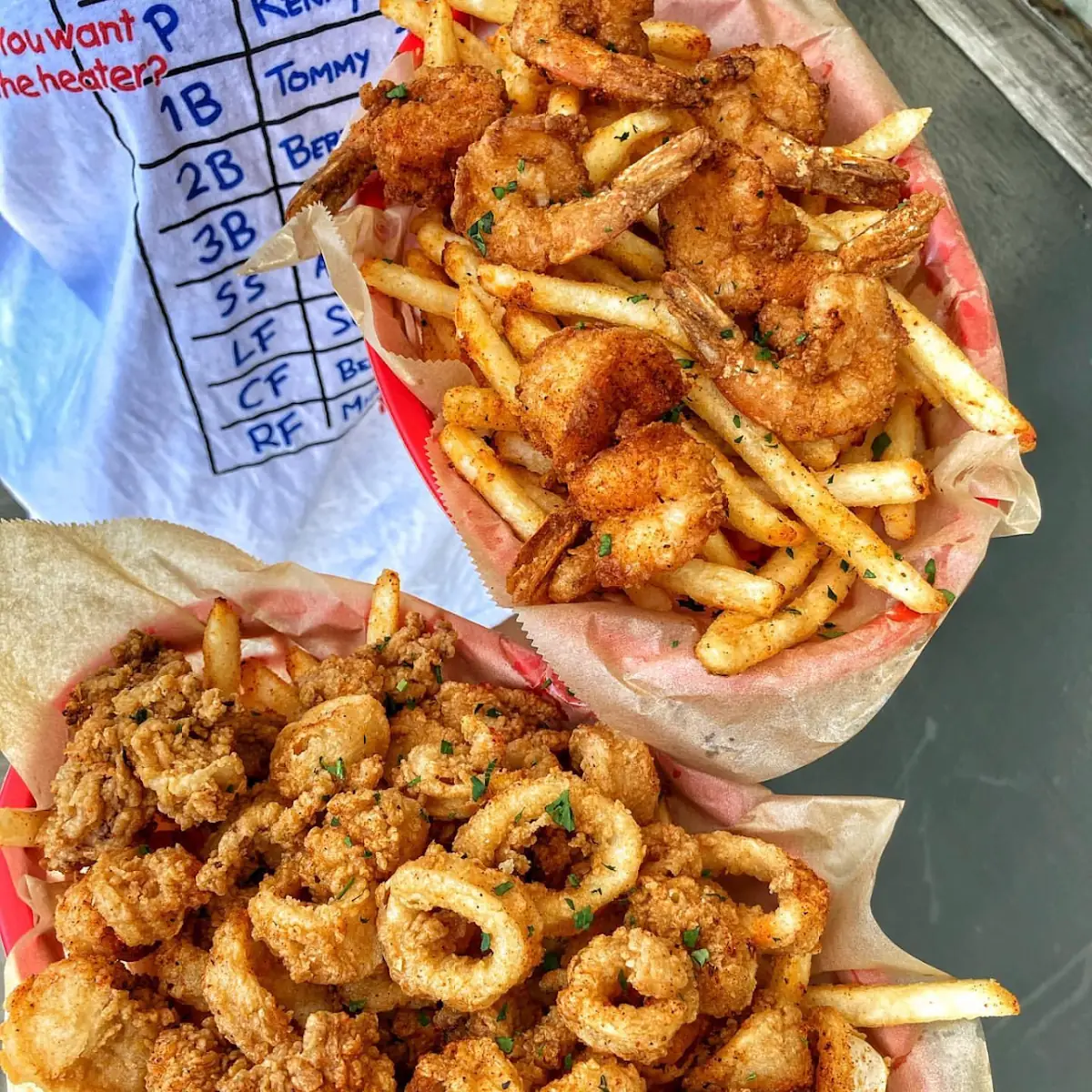 Fried Shrimp with Cajun Fries