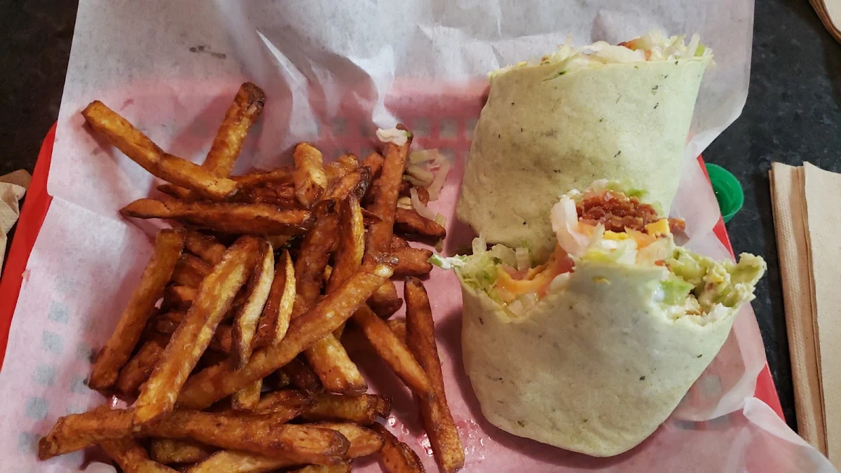 blt Wrap with Curly Fries